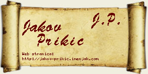 Jakov Prikić vizit kartica